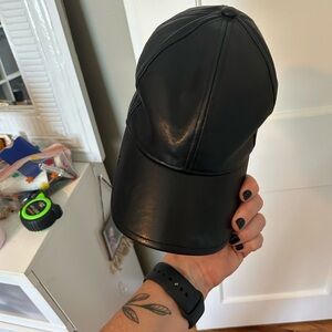 Abercrombie & Fitch faux leather hat